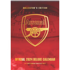 Arsenal Fc - Arsenal Fc 2024 A3 Deluxe Calendar ryhmässä MERCH / Kalenterit Varastomyynnit @ Bengans Skivbutik AB (4406416)