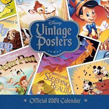 Disney - Disney Vintage Posters 2024 Square Calen ryhmässä MERCH @ Bengans Skivbutik AB (4406488)