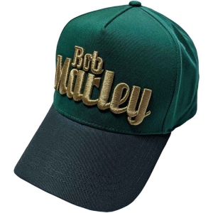 Bob Marley - Text Logo Green Mesh-Back C ryhmässä Minishops / Bob Marley @ Bengans Skivbutik AB (4408510)