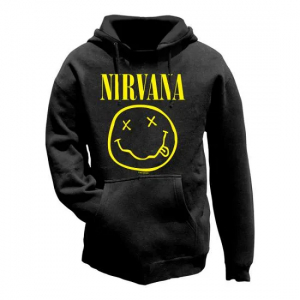 Nirvana -  Unisex Pullover Hoodie: Yellow Happy Fa ryhmässä Minishops / Nirvana @ Bengans Skivbutik AB (4414402r)