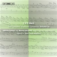 Cpe Bach - Keyboard Concertos Vol 16 ryhmässä CD @ Bengans Skivbutik AB (518253)