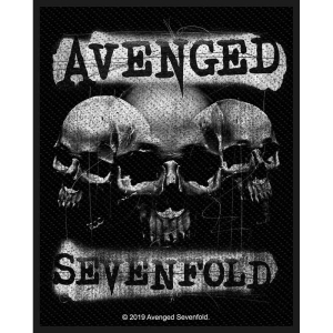 Avenged Sevenfold - 3 Skulls Standard Patch ryhmässä Minishops / Avenged Sevenfold @ Bengans Skivbutik AB (5508616)