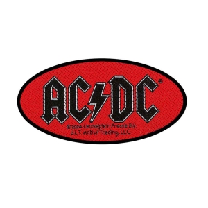 Ac/Dc - Oval Logo Standard Patch ryhmässä Minishops / AC/DC @ Bengans Skivbutik AB (5508626)