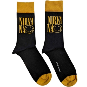 Nirvana - Logo Stacked Uni Bl Socks (Eu 40-45) ryhmässä Minishops / Nirvana @ Bengans Skivbutik AB (5516819)