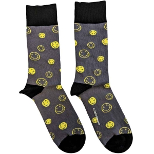 Nirvana - Mixed Smileys Uni Char Socks (Eu 40-45) ryhmässä Minishops / Nirvana @ Bengans Skivbutik AB (5516820)