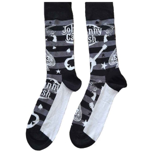 Johnny Cash - Guitars 'N Guns Uni Bl Socks (Eu 40-45) ryhmässä MERCH @ Bengans Skivbutik AB (5516823)