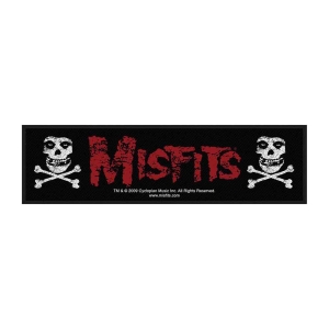 The Misfits - Cross Bones Super Strip Patch ryhmässä Minishops / Misfits @ Bengans Skivbutik AB (5516857)