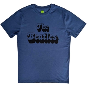 The Beatles - Text Logo Shadow Uni Denim ryhmässä Minishops / Beatles @ Bengans Skivbutik AB (5519229r)