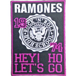 Ramones - High School Woven Patch ryhmässä Minishops / Ramones @ Bengans Skivbutik AB (5520449)