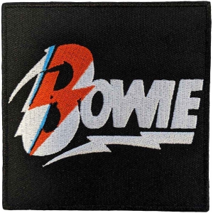 David Bowie - Diamond Dogs Flash Logo Woven Patch ryhmässä Minishops / David Bowie / David Bowie Merch @ Bengans Skivbutik AB (5520454)