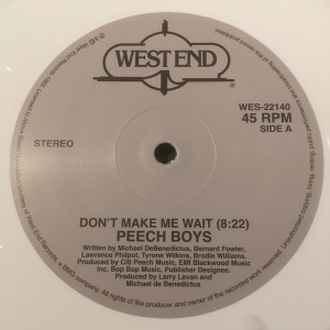 Peech Boys - Don't Make Me Wait (White Vinyl) ryhmässä VINYYLI / RnB-Soul @ Bengans Skivbutik AB (5522998)