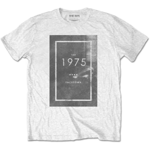 The 1975 - Facedown Uni Wht ryhmässä MERCH / T-paita / Rockoff_Nya April24 @ Bengans Skivbutik AB (5524628r)