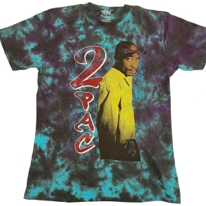 Tupac - Vintage Tupac Uni Blue Dip-Dye ryhmässä MERCHANDISE / T-paita / Hip Hop-Rap @ Bengans Skivbutik AB (5524813r)