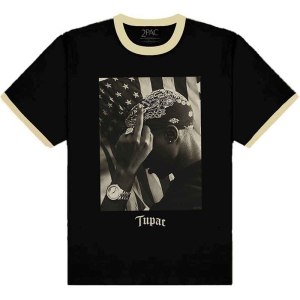 Tupac - Flag Photo Ringer Uni Bl ryhmässä MERCHANDISE / T-paita / Hip Hop-Rap @ Bengans Skivbutik AB (5524817r)