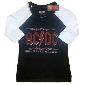 Ac/Dc - Hell Ain't A Bad Place Lady Bl/Wht Ragla ryhmässä MERCH / Minsishops-merch / Ac/Dc @ Bengans Skivbutik AB (5525350r)