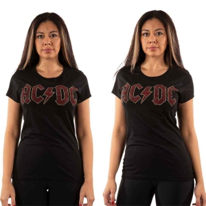 Ac/Dc - Full Colour Logo Diamante Lady Bl ryhmässä MERCH / Minsishops-merch / Ac/Dc @ Bengans Skivbutik AB (5525423r)