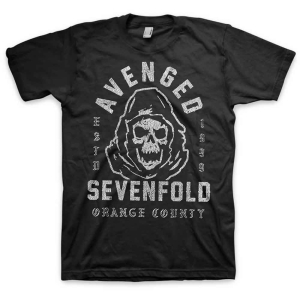 Avenged Sevenfold - So Grim Orange County Uni Bl ryhmässä MERCH / T-paita / Rockoff_Nya April24 @ Bengans Skivbutik AB (5526506r)