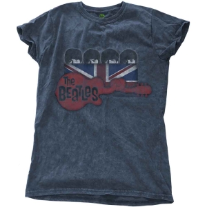 The Beatles - Guitar & Flag Snow Wash Lady Denim ryhmässä MERCHANDISE / T-paita / Pop-Rock @ Bengans Skivbutik AB (5527109)