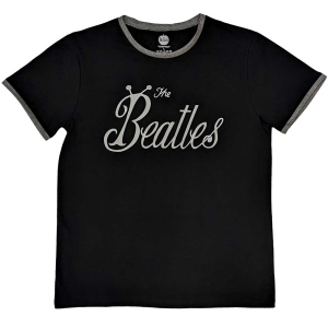 The Beatles - Bug Logo Ringer Uni Khaki ryhmässä MERCH / T-paita / Rockoff_Nya April24 @ Bengans Skivbutik AB (5527409r)