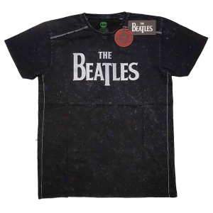 The Beatles - Drop T Logo Snow Wash Uni Bl ryhmässä MERCH / T-paita / Rockoff_Nya April24 @ Bengans Skivbutik AB (5527446r)