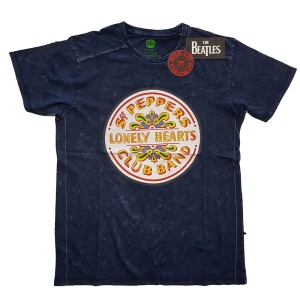 The Beatles - Sgt Pepper Drum Snow Wash Uni Navy ryhmässä MERCH / T-paita / Rockoff_Nya April24 @ Bengans Skivbutik AB (5527450r)