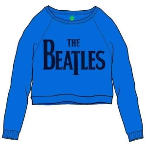 The Beatles - Drop T Logo Cropped Lady Blue Sw ryhmässä MERCH / T-paita / Rockoff_Nya April24 @ Bengans Skivbutik AB (5527451r)