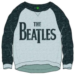 The Beatles - Drop T Logo Lady Grey/Char Sw ryhmässä MERCH / T-paita / Rockoff_Nya April24 @ Bengans Skivbutik AB (5527452r)