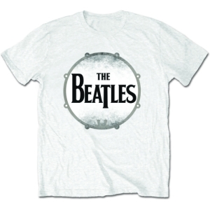 The Beatles - Drumskin Uni Wht ryhmässä MERCH / T-paita / Rockoff_Nya April24 @ Bengans Skivbutik AB (5527766r)