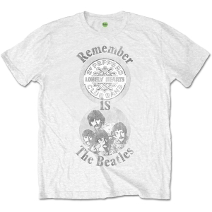 The Beatles - Remember Uni Wht ryhmässä MERCH / T-paita / Rockoff_Nya April24 @ Bengans Skivbutik AB (5528300r)