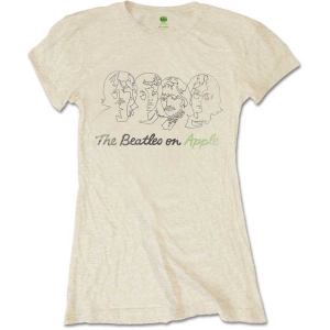 The Beatles - Outline Faces On Apple Lady Sand ryhmässä MERCH / T-paita / Rockoff_Nya April24 @ Bengans Skivbutik AB (5528346r)