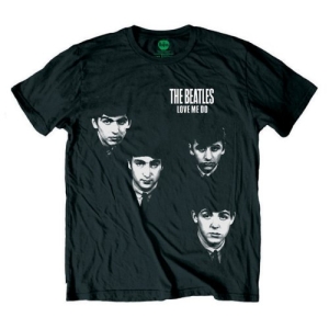 The Beatles - Love Me Do Faces Uni Bl ryhmässä MERCH / T-paita / Rockoff_Nya April24 @ Bengans Skivbutik AB (5528361r)