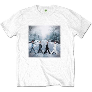 The Beatles - Abbey Christmas Uni Wht ryhmässä MERCH / T-paita / Rockoff_Nya April24 @ Bengans Skivbutik AB (5528373r)