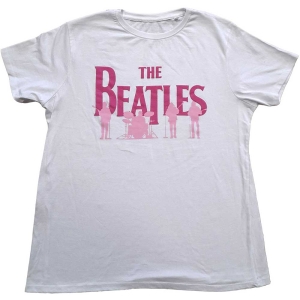 The Beatles - Band Silhouettes Uni Wht ryhmässä MERCH / T-paita / Rockoff_Nya April24 @ Bengans Skivbutik AB (5528960r)