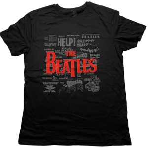 The Beatles - Titles & Logos Uni Bl ryhmässä MERCH / T-paita / Rockoff_Nya April24 @ Bengans Skivbutik AB (5528968r)