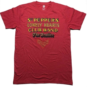 The Beatles - Sgt Pepper Stacked Diamante Uni Red ryhmässä MERCH / T-paita / Rockoff_Nya April24 @ Bengans Skivbutik AB (5528974r)