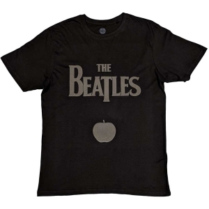 The Beatles - Drop T Logo & Apple Hi-Build Uni Bl ryhmässä MERCH / T-paita / Rockoff_Nya April24 @ Bengans Skivbutik AB (5528986r)