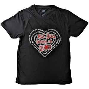 The Beatles - All You Need Is Love Heart Uni Bl ryhmässä MERCH / T-paita / Rockoff_Nya April24 @ Bengans Skivbutik AB (5529004r)