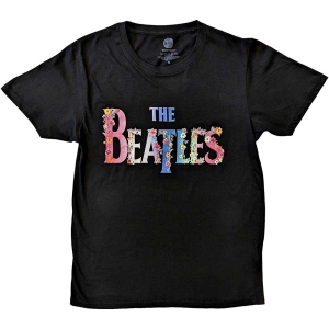 The Beatles - Floral Logo Uni Bl ryhmässä MERCH / T-paita / Rockoff_Nya April24 @ Bengans Skivbutik AB (5529006r)