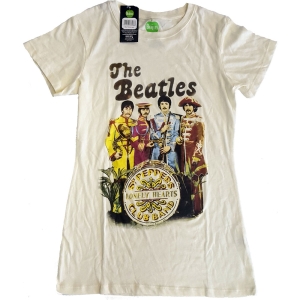 The Beatles - Sgt Pepper Band & Drum Lady Natrl ryhmässä MERCH / T-paita / Rockoff_Nya April24 @ Bengans Skivbutik AB (5529048r)