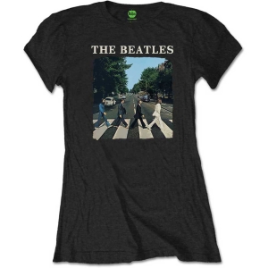 The Beatles - Packaged Abbey Road & Logo Lady Bl ryhmässä MERCH / T-paita / Rockoff_Nya April24 @ Bengans Skivbutik AB (5529056r)