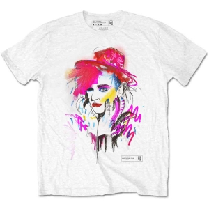 Boy George / Culture Club - Drawn Portrait Uni Wht ryhmässä MERCH / T-paita / Rockoff_Nya April24 @ Bengans Skivbutik AB (5529255r)