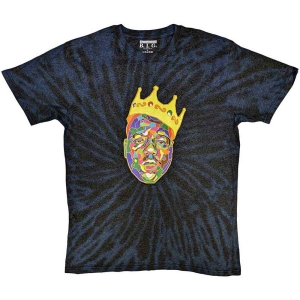 Biggie Smalls - Crown Uni Blue Dip-Dye ryhmässä MERCHANDISE / T-paita / Hip Hop-Rap @ Bengans Skivbutik AB (5529262r)