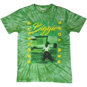 Biggie Smalls - 90'S Nyc Uni Green Dip-Dye ryhmässä MERCHANDISE / T-paita / Hip Hop-Rap @ Bengans Skivbutik AB (5529454r)