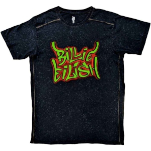 Billie Eilish - Graffiti Snow Wash Uni Bl ryhmässä MERCH / T-paita / Rockoff_Nya April24 @ Bengans Skivbutik AB (5529461r)