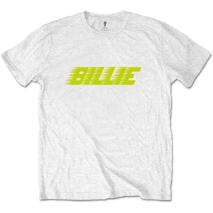 Billie Eilish - Racer Logo Fp Uni Wht ryhmässä MERCH / T-paita / Rockoff_Nya April24 @ Bengans Skivbutik AB (5529467r)