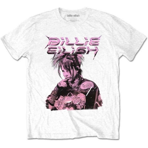 Billie Eilish - Purple Illustration Uni Wht ryhmässä MERCH / T-paita / Rockoff_Nya April24 @ Bengans Skivbutik AB (5529476r)