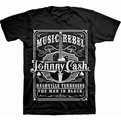 Johnny Cash - Music Rebel Uni Bl ryhmässä MERCHANDISE / T-paita / Country @ Bengans Skivbutik AB (5529790r)