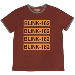 Blink-182 - Logo Repeat Ringer Uni Red ryhmässä MERCH / T-paita / Rockoff_Nya April24 @ Bengans Skivbutik AB (5529809r)