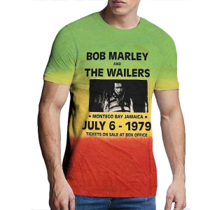 Bob Marley - Montego Bay Uni Green Dip-Dye ryhmässä MERCHANDISE / T-paita / Reggae @ Bengans Skivbutik AB (5529835r)