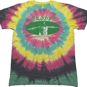 Bob Marley - Exodus Oval Uni Multi Dip-Dye ryhmässä MERCHANDISE / T-paita / Reggae @ Bengans Skivbutik AB (5529840r)